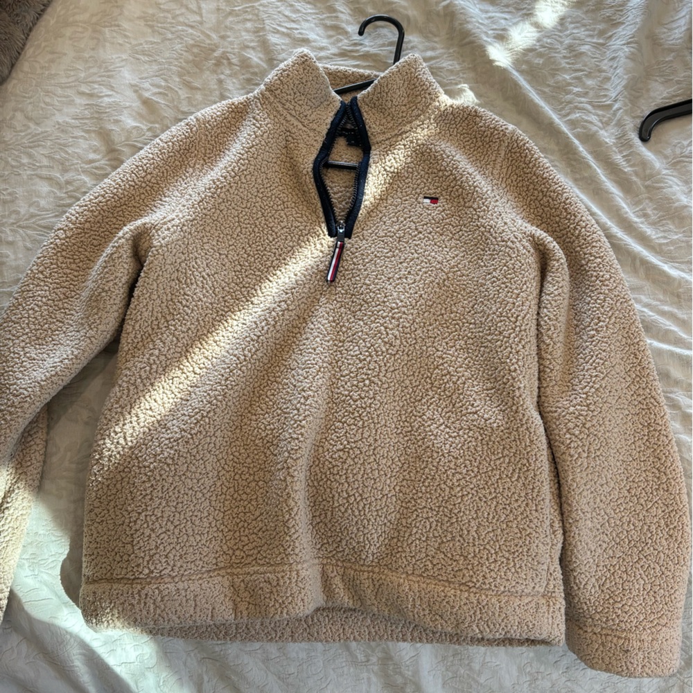 Tommy Hilfiger Cream Teddy Jacket